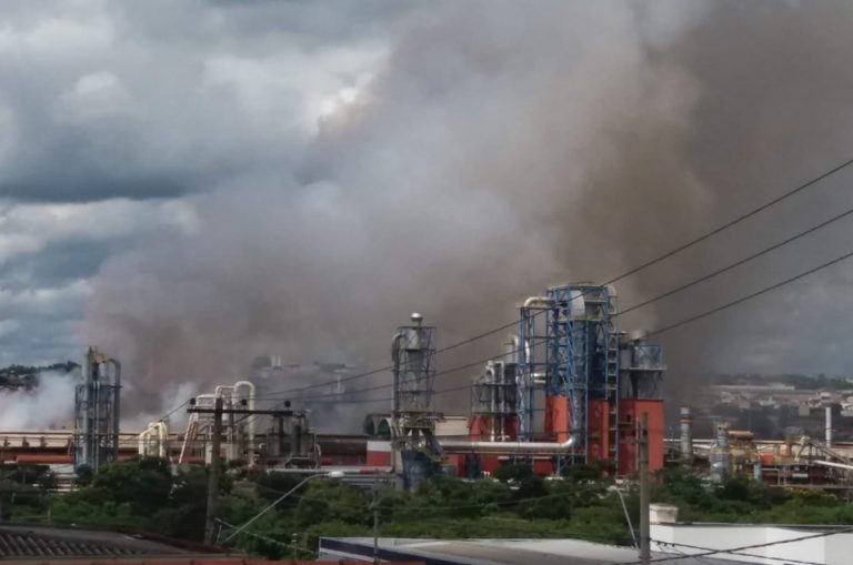 Leia mais sobre o artigo Brigada de incêndio combate fogo na empresa Eucatex